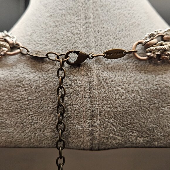 Sabika Five Chain Silver Necklace - Picture 8 of 11